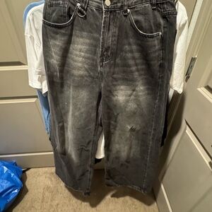 Jaded London baggy black jeans